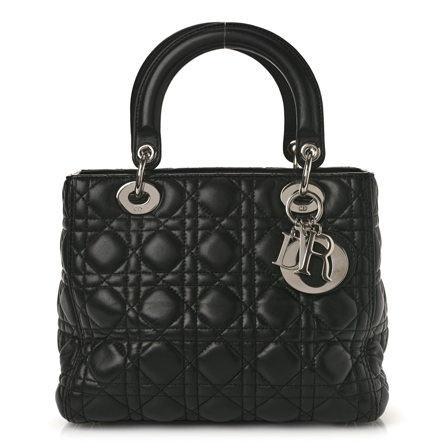 Lambskin Cannage Medium Lady Dior Black