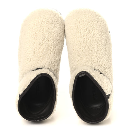 Bottega Veneta Shearling Snap Ankle Boots 40 White 2 of 8