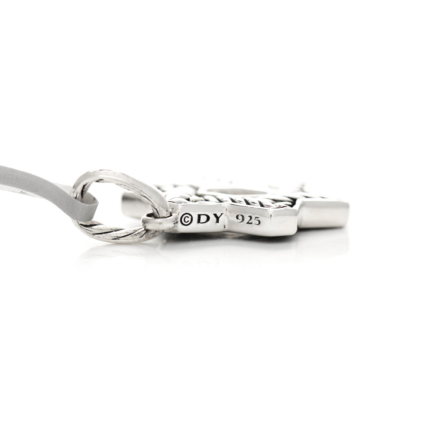 David Yurman Sterling Silver Blue Sapphire Star of David Pendant 3 of 3