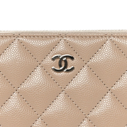Chanel Caviar Quilted Medium Zip Around Wallet Beige 5 of 8
