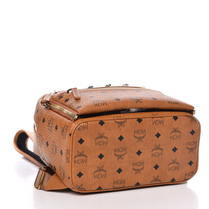 MCM Visetos Studded Small Dual Stark Backpack Cognac 5 of 12
