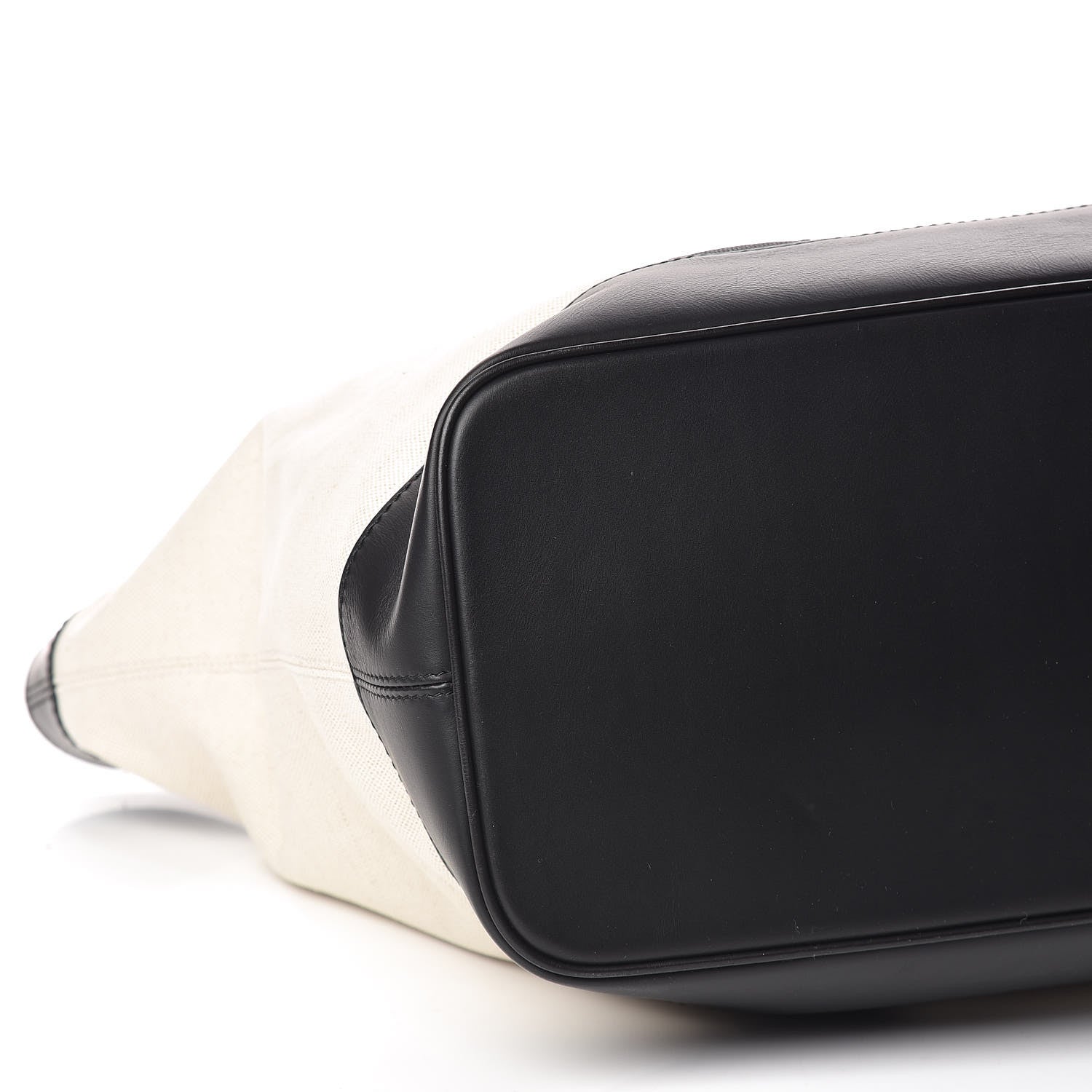 Balenciaga Cotton Canvas Calfskin Navy Tote Natural Black 8 of 10