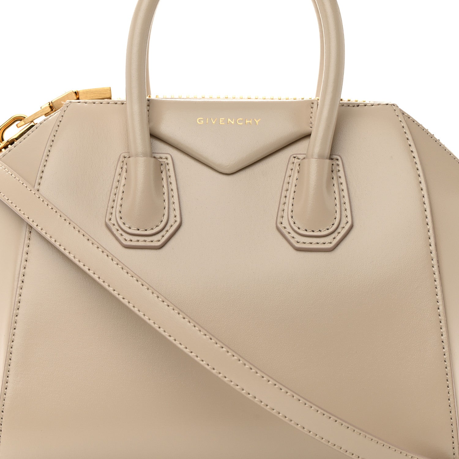 Givenchy Shiny Lord Calfskin Mini Antigona Natural Beige 8 of 13