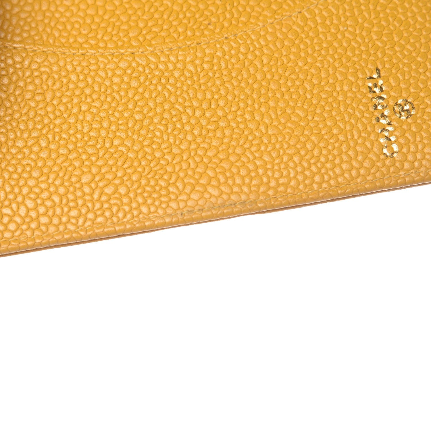 Chanel Caviar CC Mini Ring Agenda Planner Yellow 14 of 16