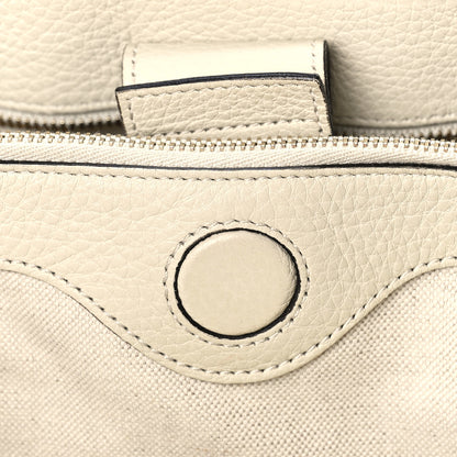 Gucci Pebbled Calfskin Medium Bamboo Shopper Tote Off White 12 of 13