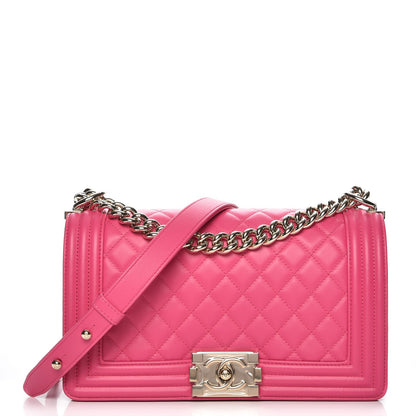 Chanel Lambskin Quilted Medium Boy Flap Pink 1 of 8