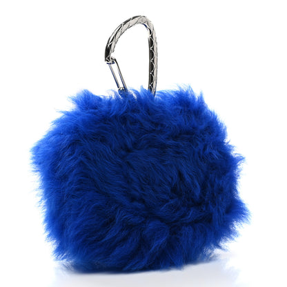 Chanel Shearling Lambskin CC Hook Card Holder Blue 3 of 9