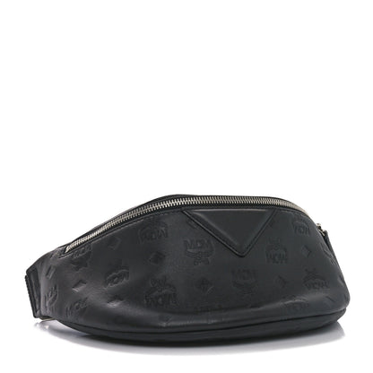 MCM Calfskin Ottomar Monogram Fursten Belt Bag Black 4 of 9