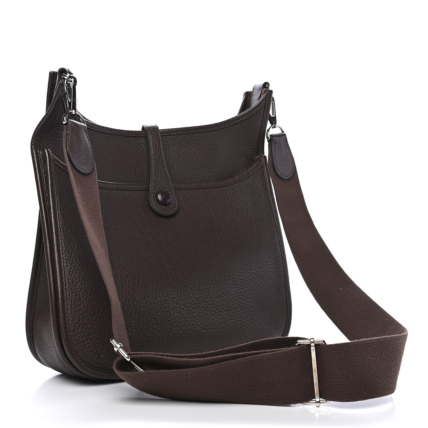 Hermes Taurillon Clemence Evelyne III PM Chocolate 2 of 8