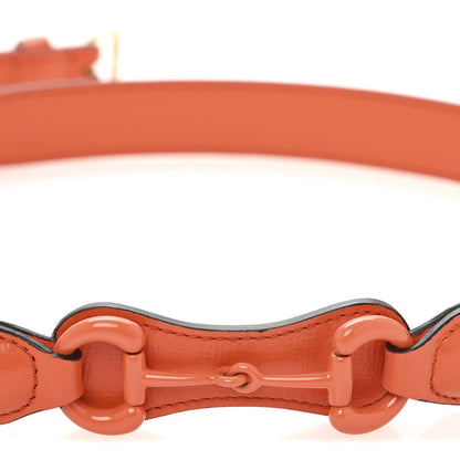 Gucci Efesto Leather Womens Horsebit 15/23mm Belt 85 34 Orange 6 of 7