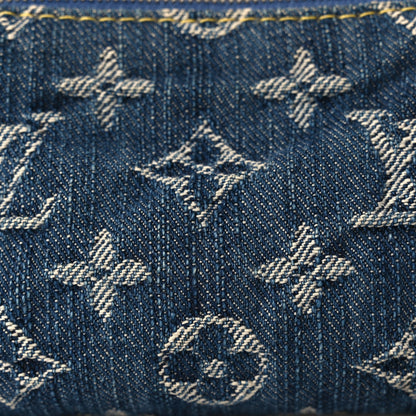 Louis Vuitton Monogram Denim Pochette Speedy PM Key Holder Blue 6 of 8
