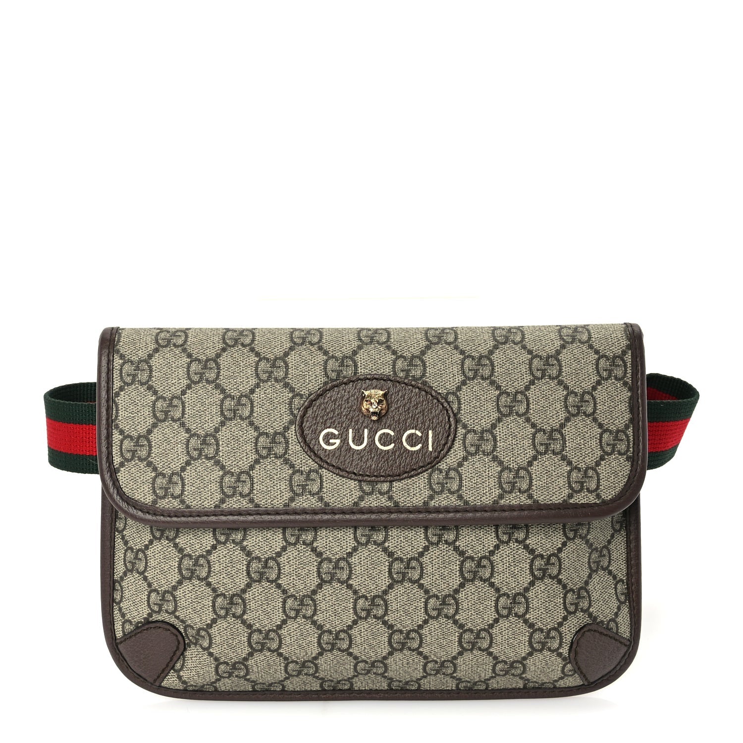 Gucci GG Supreme Monogram Neo Vintage Web Belt Bag  Brown 1 of 8