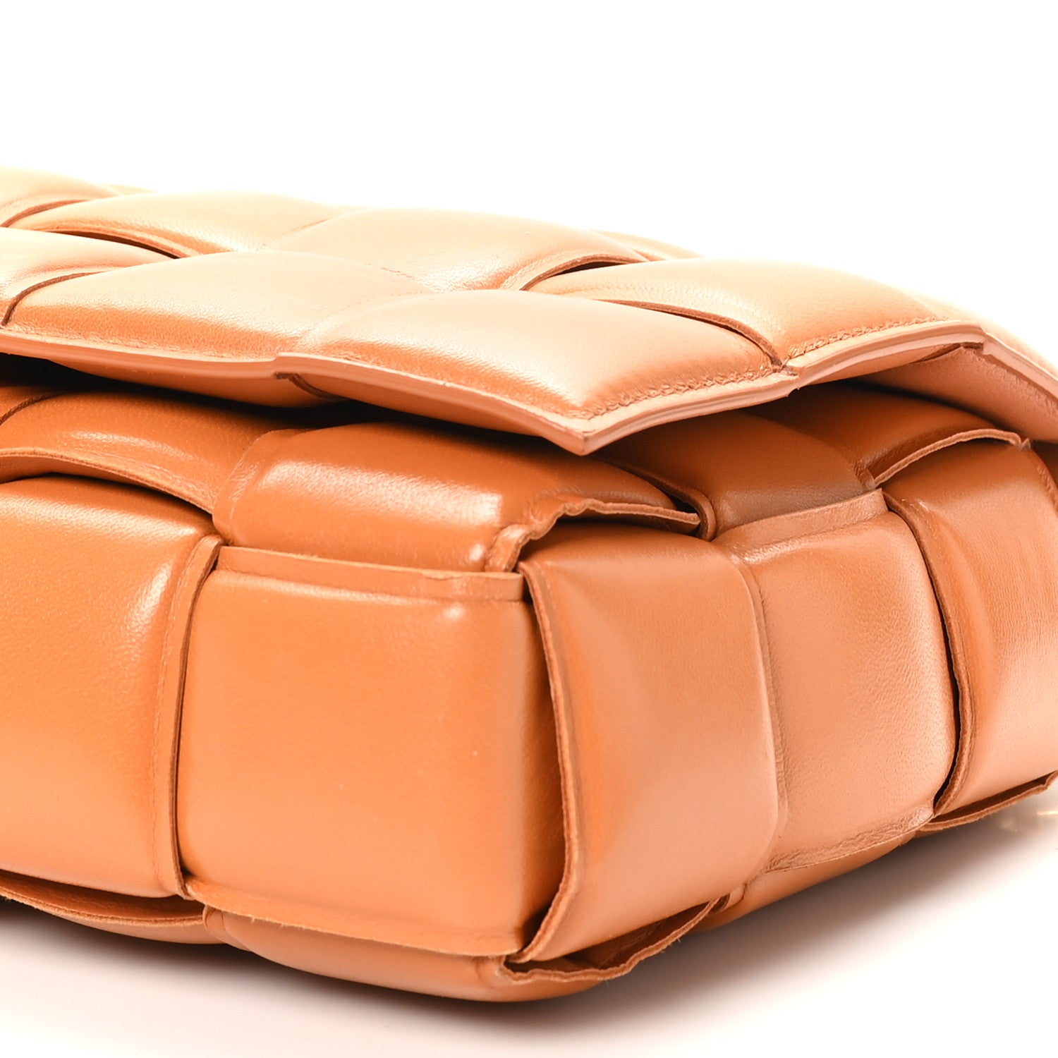 Bottega Veneta Lambskin Maxi Intreccio Padded Chain Cassette Crossbody Bag Clay 9 of 9