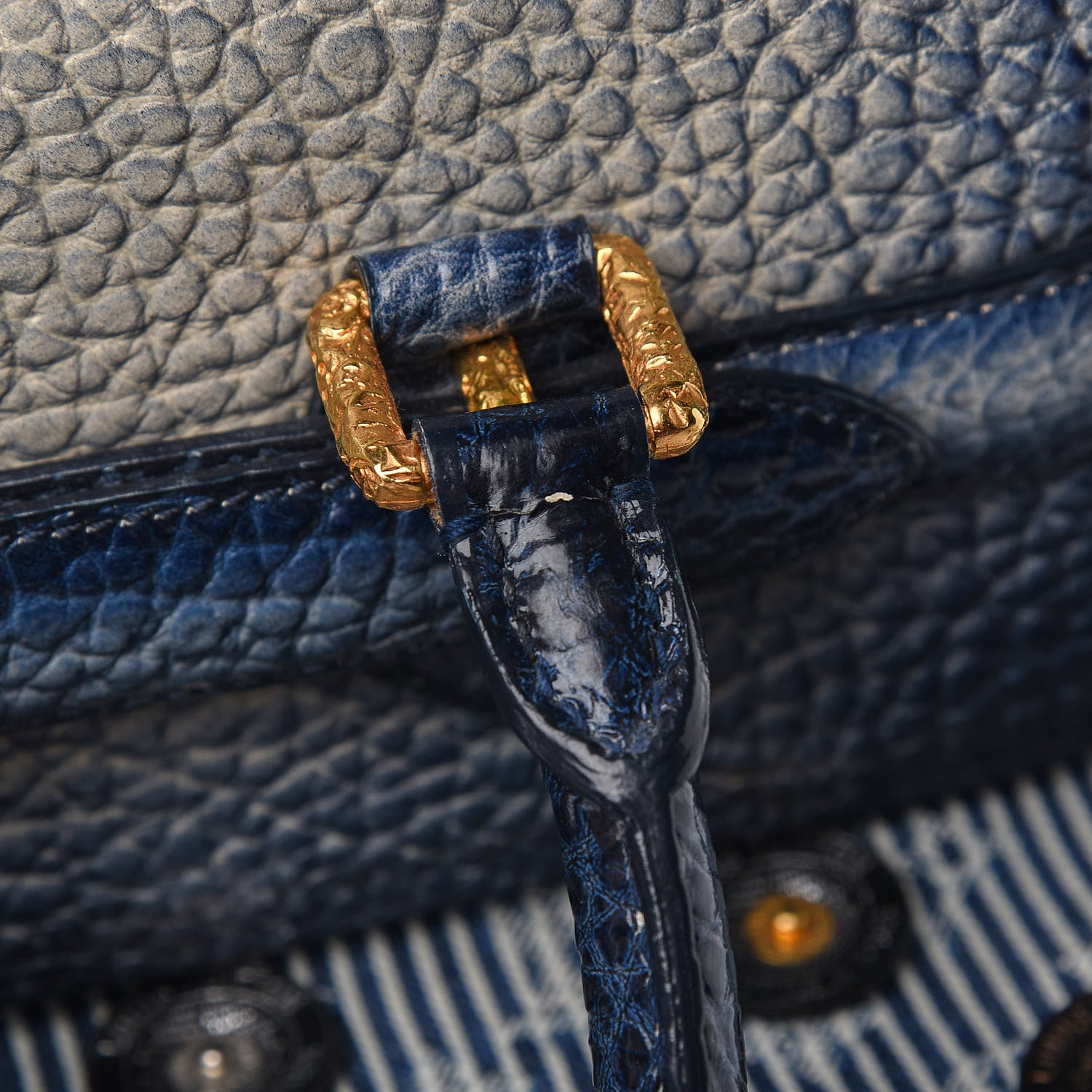 Louis Vuitton Denim Stripes Polka Dot Corsaire Navy 11 of 12