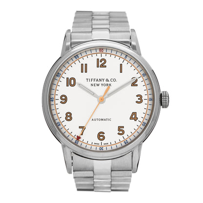 Tiffany Stainless Steel 34mm CT60 3-Hand Automatic Watch 1 of 5