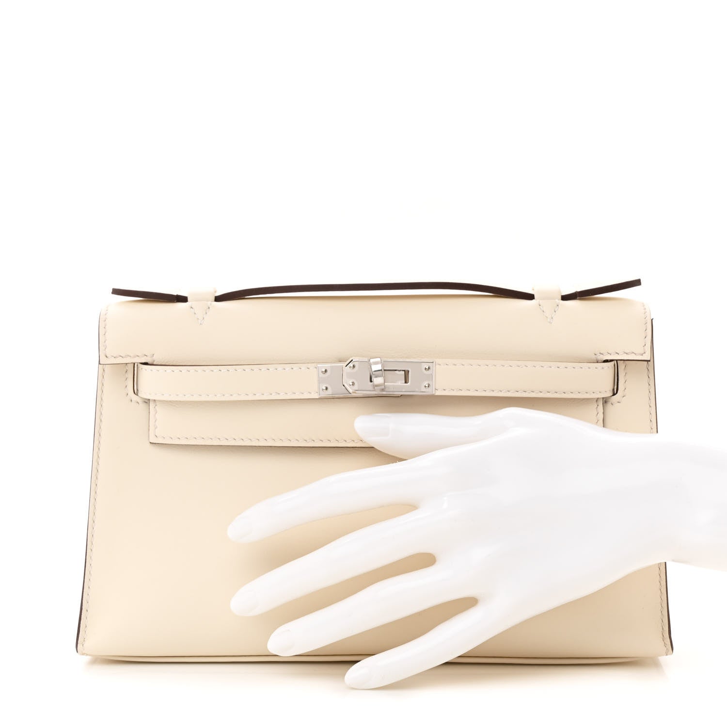 Hermes Swift Kelly Pochette Clutch Nata 2 of 7