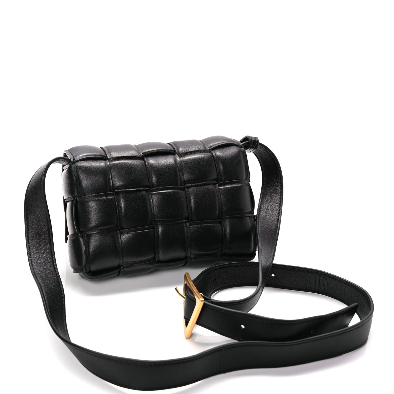 Bottega Veneta Nappa Maxi Intreccio Small Padded Cassette Crossbody Bag Black 2 of 8