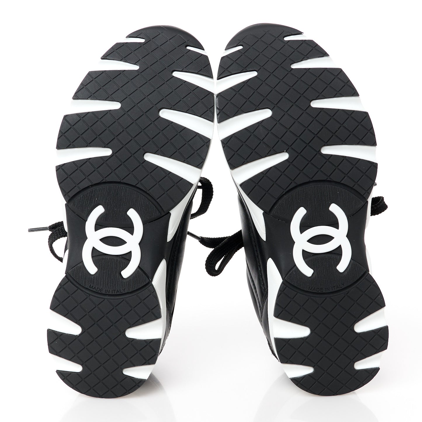 Calfskin CC Sneakers 35 Black