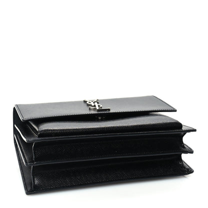 Saint Laurent Calfskin Medium Monogram Sunset Black 3 of 8