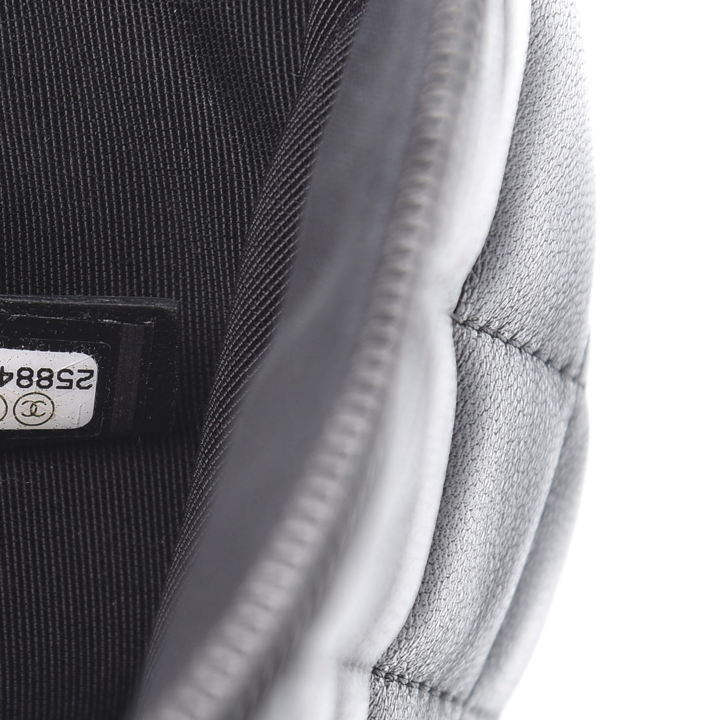 Lambskin Quilted Large Flap Cosmetic Case Black