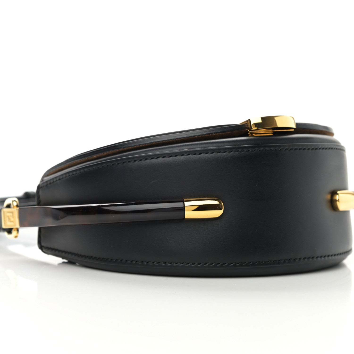 Fendi Vitello King Plexiglass Moonlight Shoulder Bag Black 9 of 11