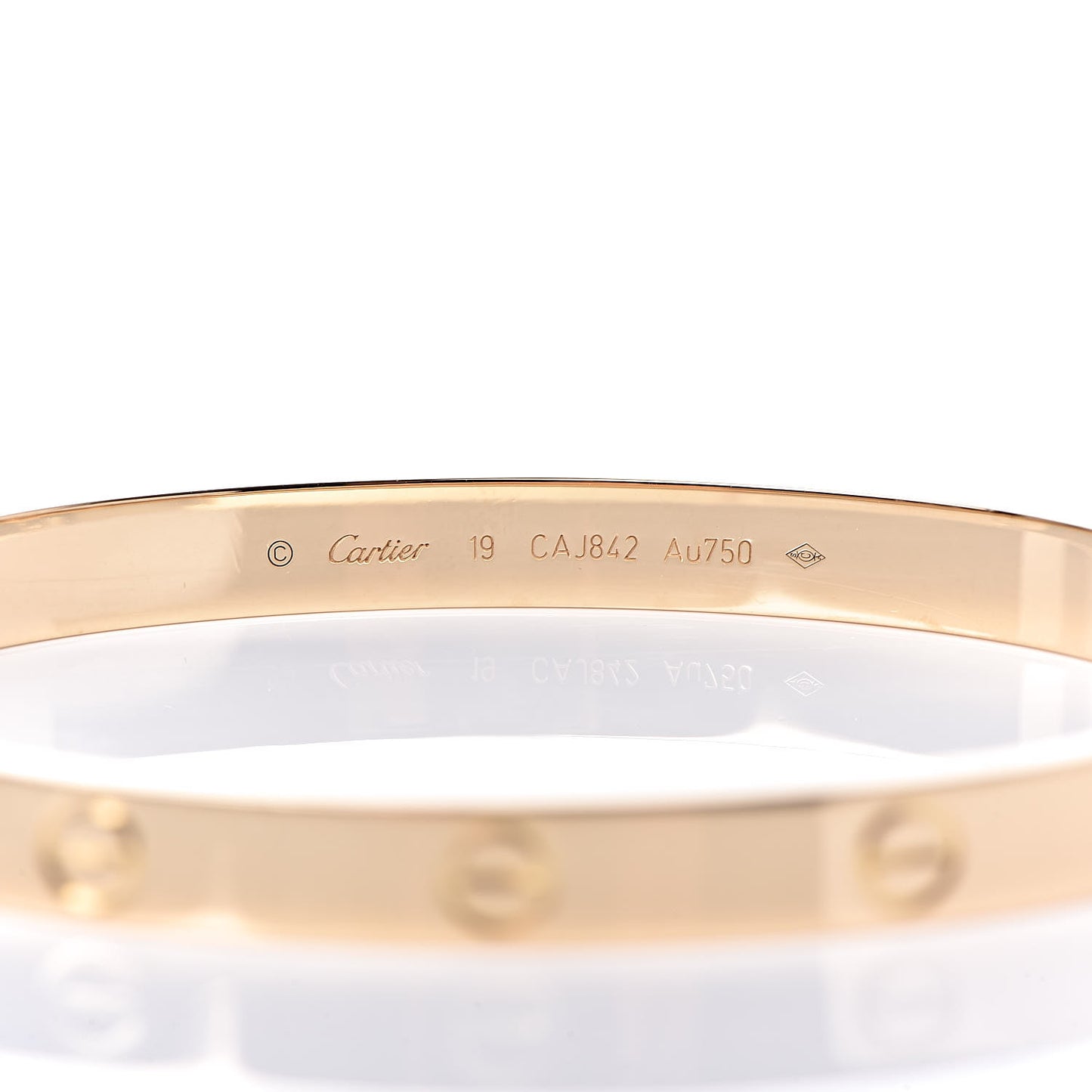 18K Yellow Gold LOVE Bracelet 19