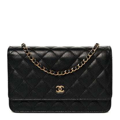 Chanel Caviar Quilted Wallet On Chain WOC Black 1 of 10