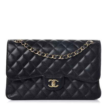 Chanel Caviar Quilted Jumbo Double Flap Black 1 of 8
