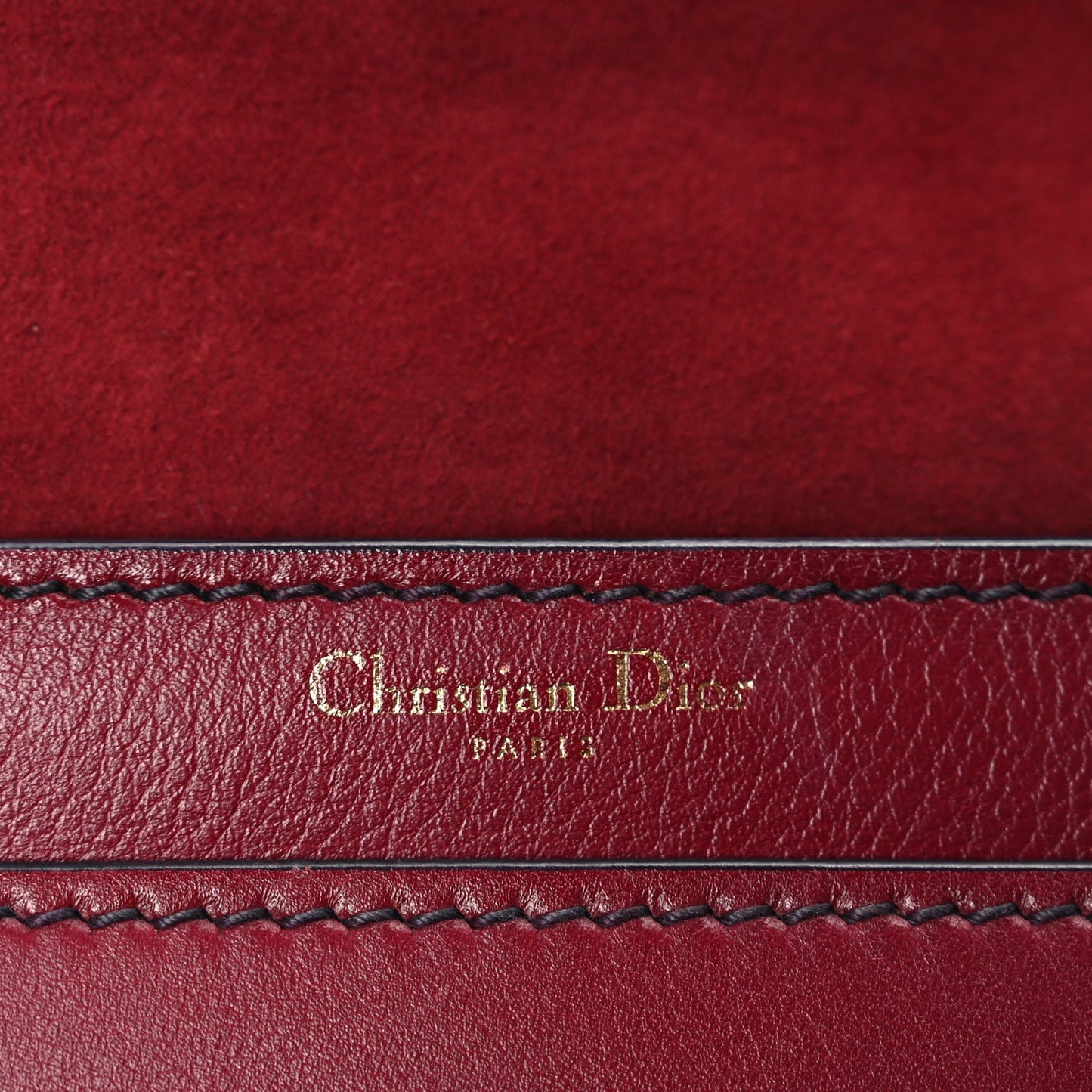 Calfskin J'Adior Chain Flap Bag Red