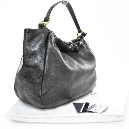 Prada Deerskin Shoulder Bag Black 2 of 11