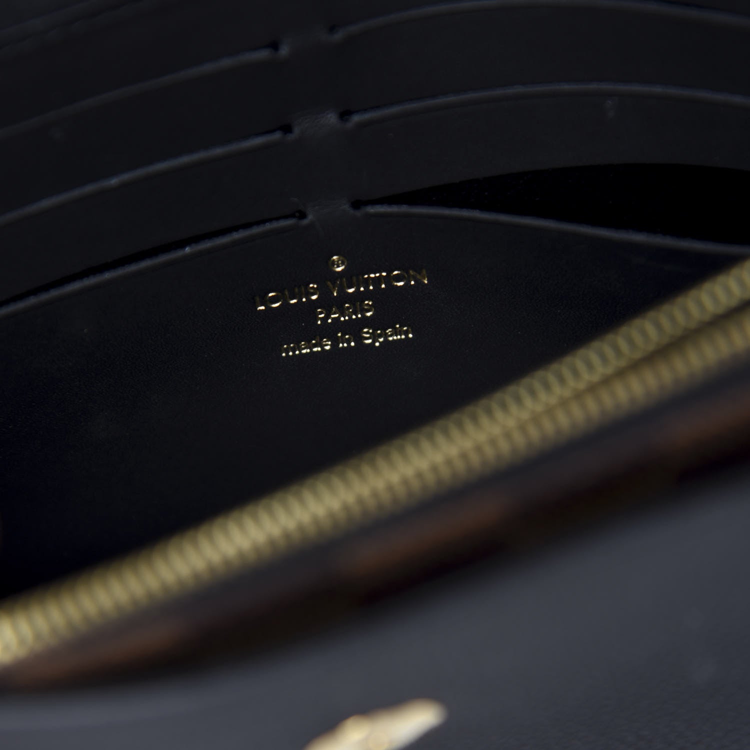 Louis Vuitton Damier Ebene Vavin Chain Wallet Black 8 of 10