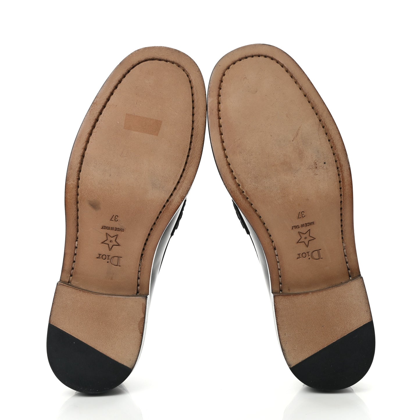 Shaded Calfskin Dior Code 15mm Loafers 37 Deep Amaranth