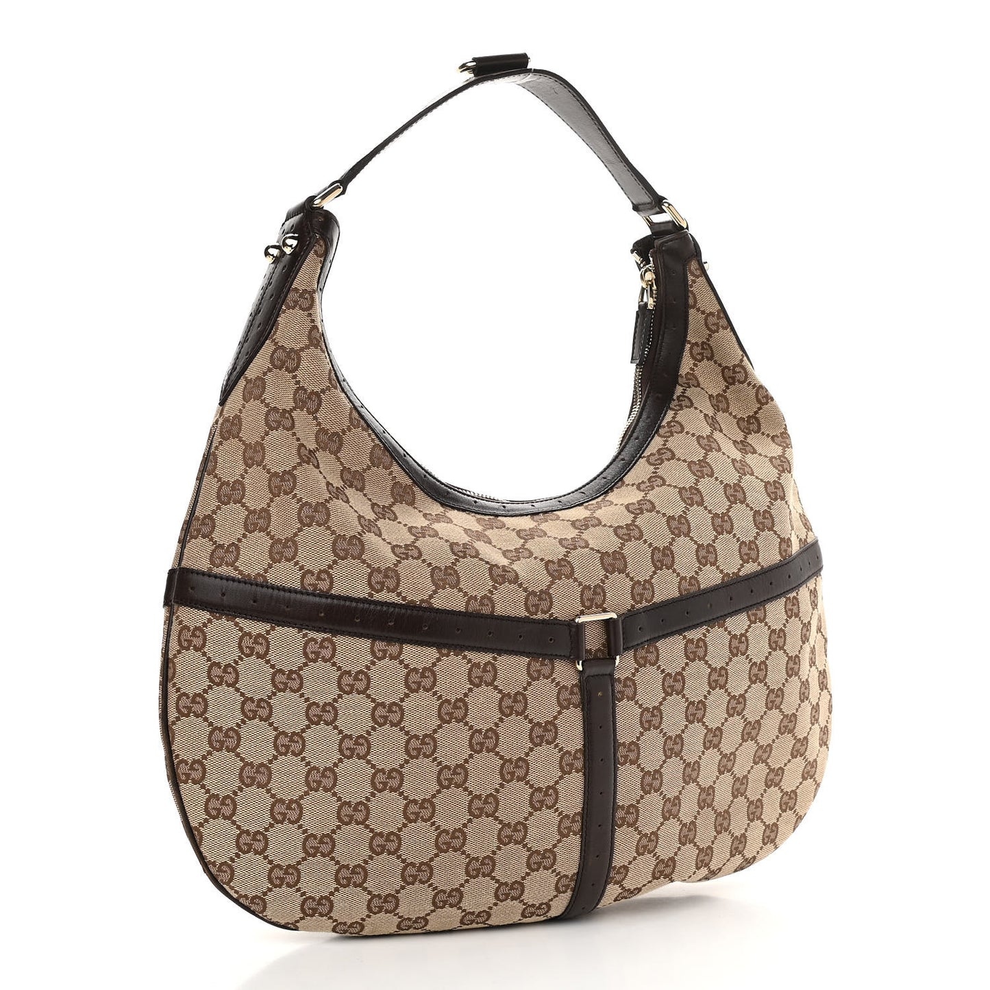 Monogram Web GG Reins Hobo Brown