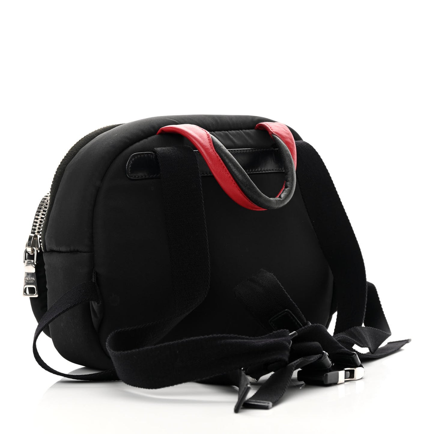 Tessuto Nylon Pocket Top Handle Cargo Backpack Black