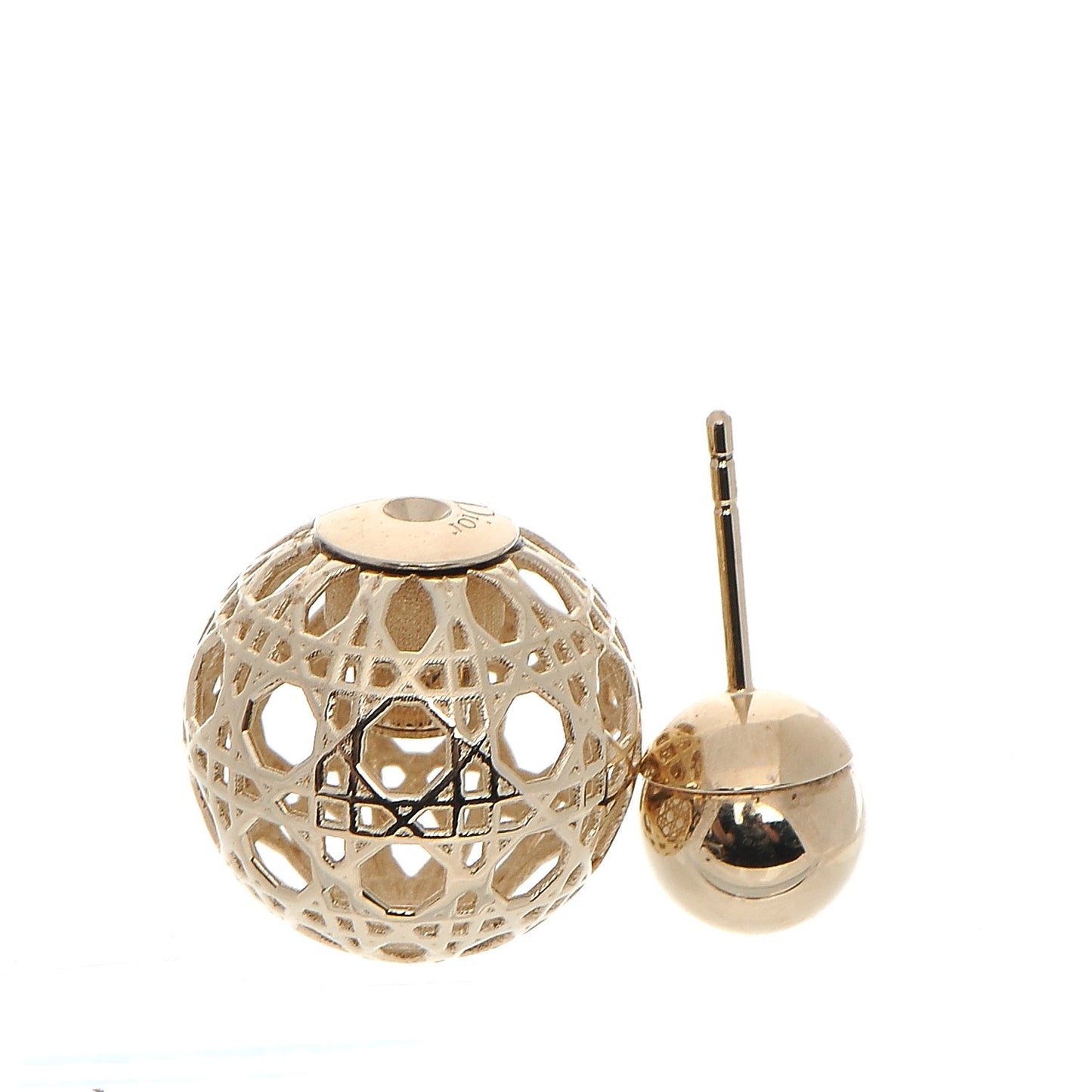 Cannage Mise En Dior Tribal Earrings Gold