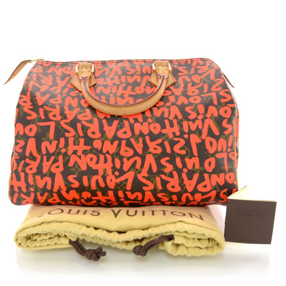 Louis Vuitton Monogram Graffiti Speedy 30 Orange 3 of 9