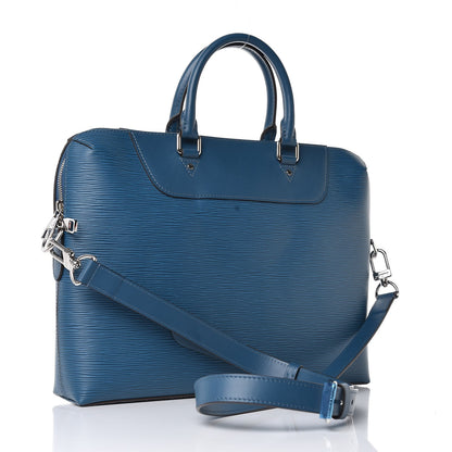 Louis Vuitton Epi Porte-Documents Jour Briefcase Blue Celeste 3 of 7