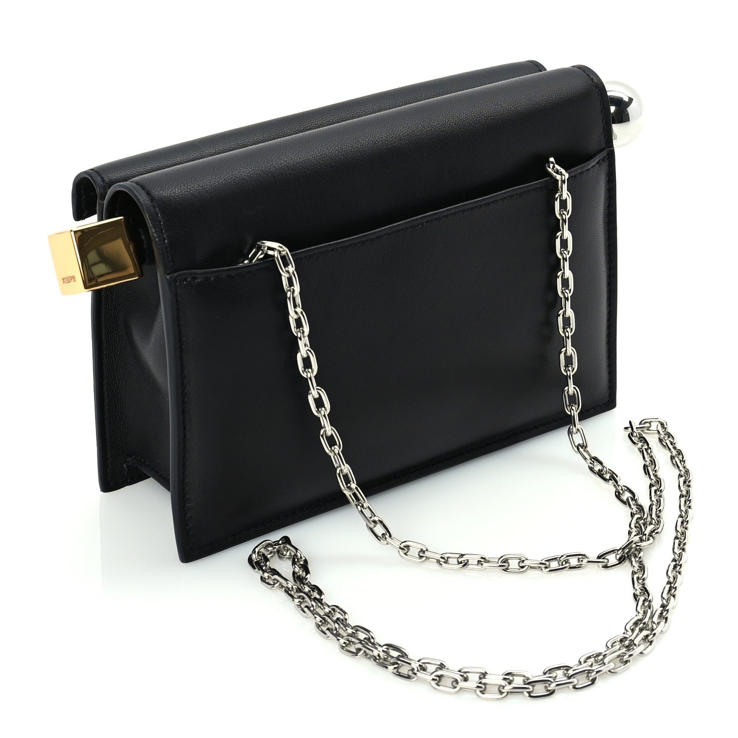 Jacquemus Smooth Calfskin La Pochette Rond Carre Black 2 of 8