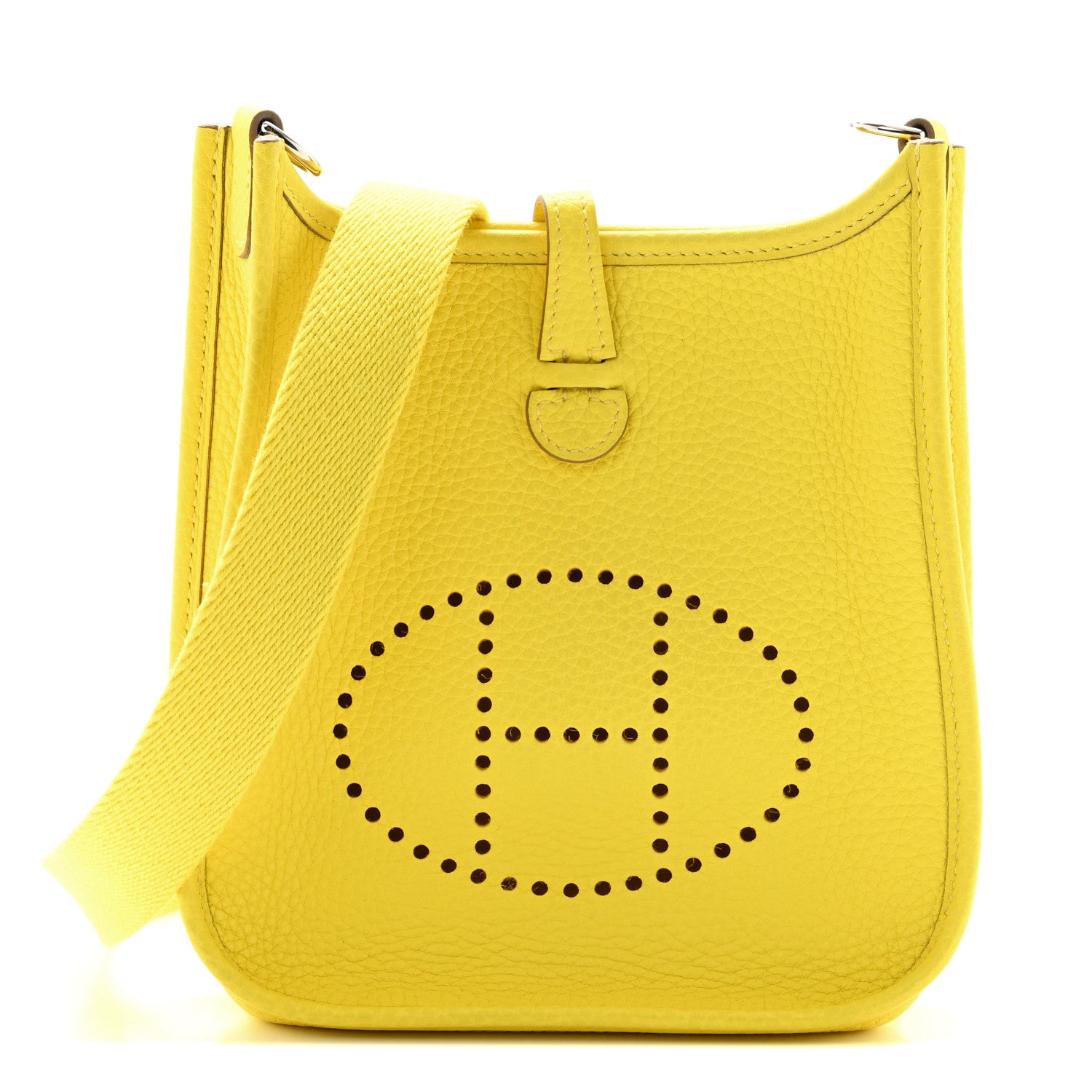 Hermes Taurillon Clemence Evelyne TPM Lime 1 of 11