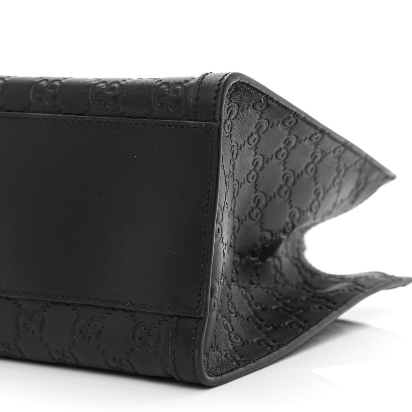 Guccissima Medium Padlock Tote Black