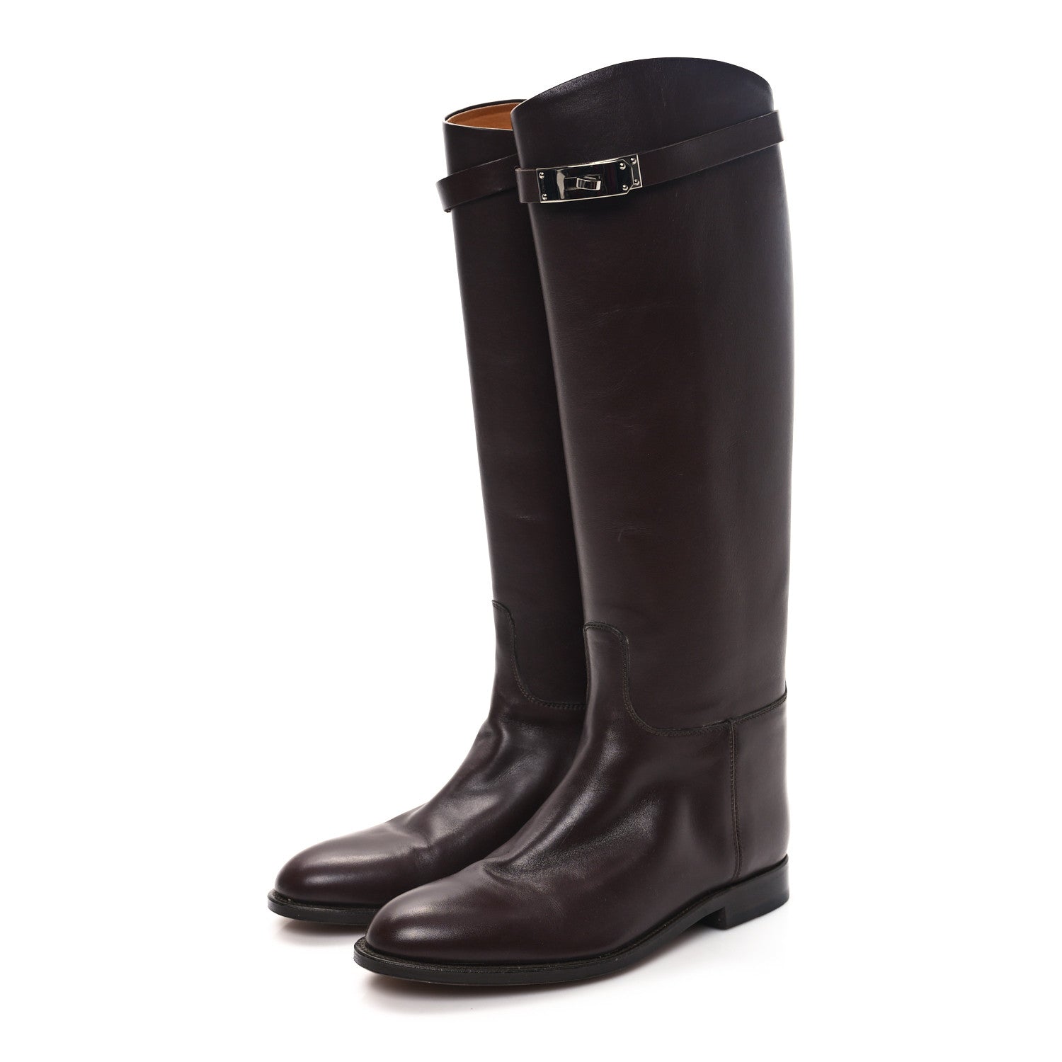 Hermes Box Kelly Jumping Boots 38 Brown 3 of 8
