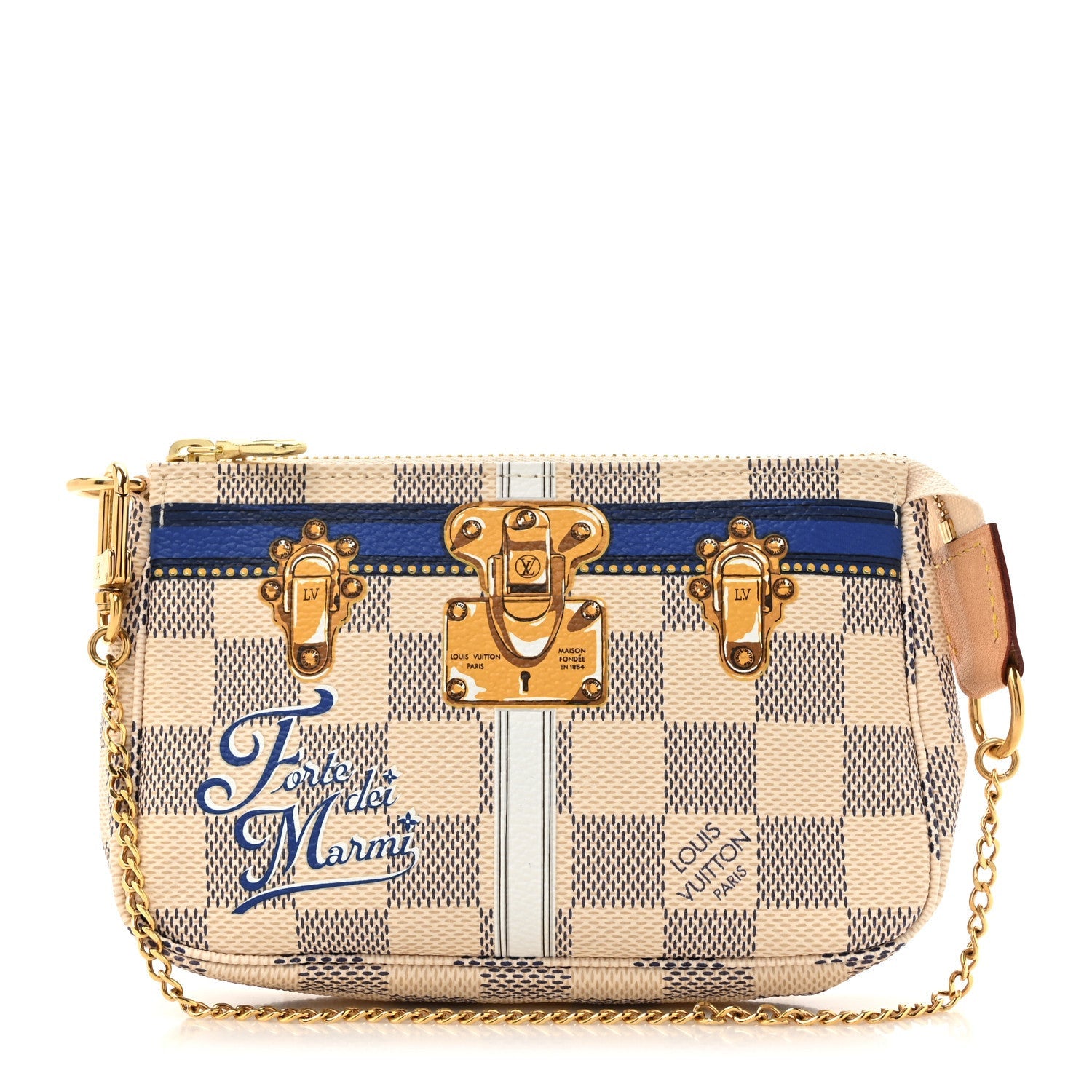 Louis Vuitton Damier Azur Summer Trunks Forte Dei Marmi Mini Pochette Accessories 1 of 7