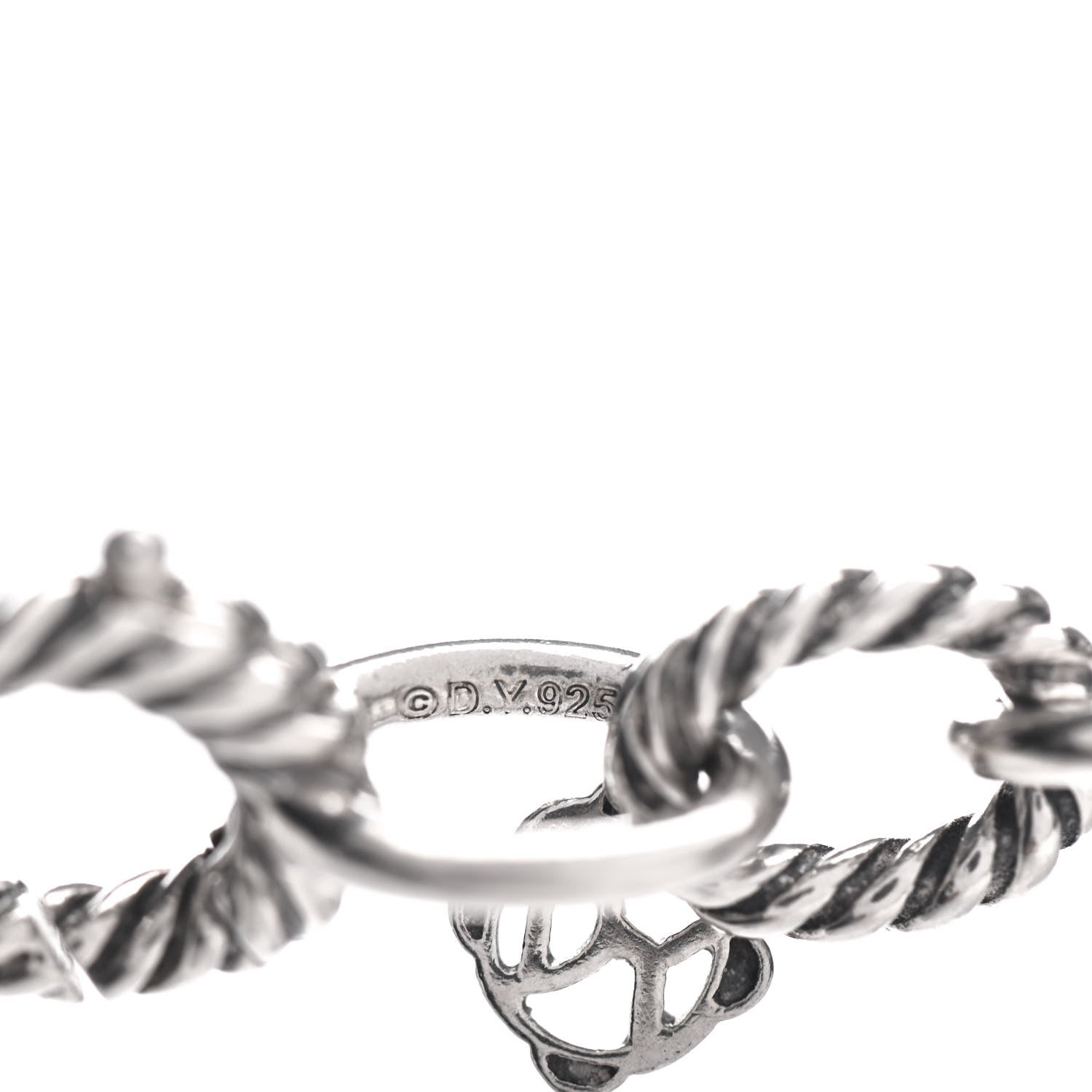 David Yurman Sterling Silver 10mm Medium Oval Link Necklace 5 of 5