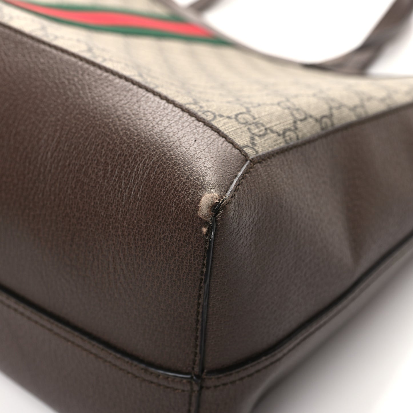 GG Supreme Monogram Web Ophidia Tote Brown