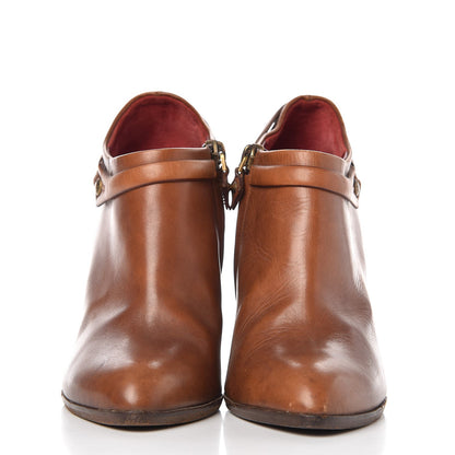 Louis Vuitton Calfskin Zipper Low Boots 37 Brown 2 of 10