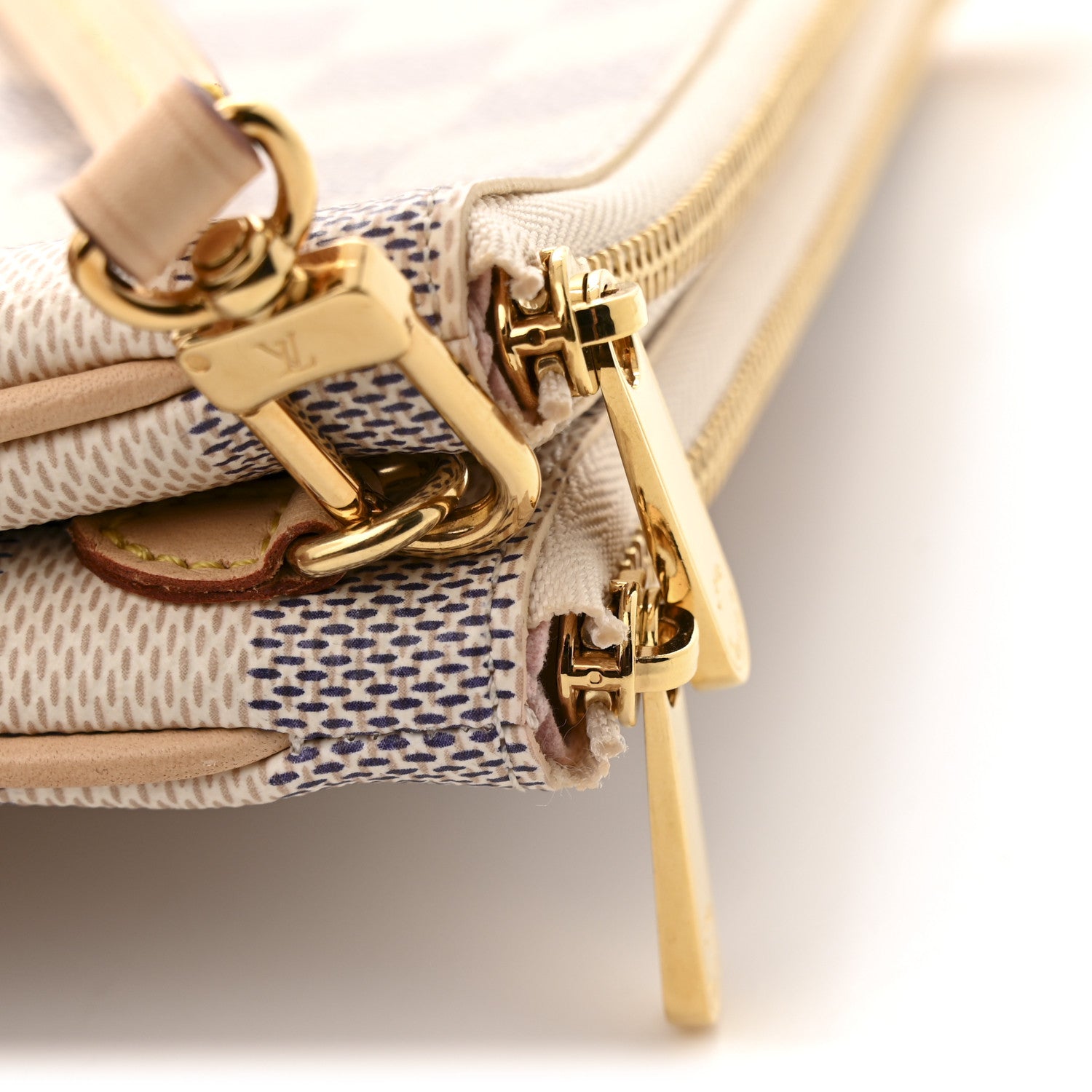 Louis Vuitton Damier Azur Double Zip Pochette 11 of 12