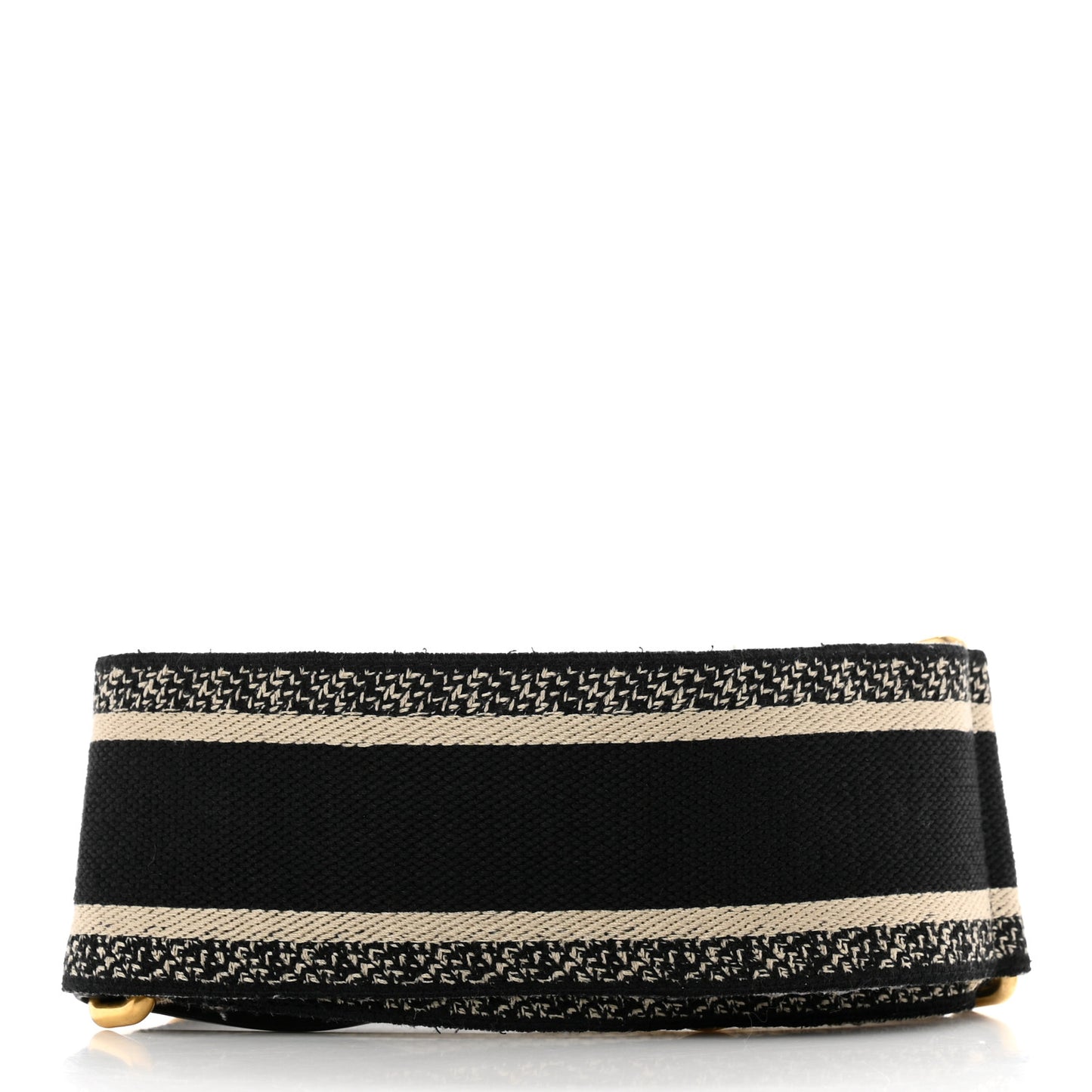 Canvas Embroidered Shoulder Strap Black