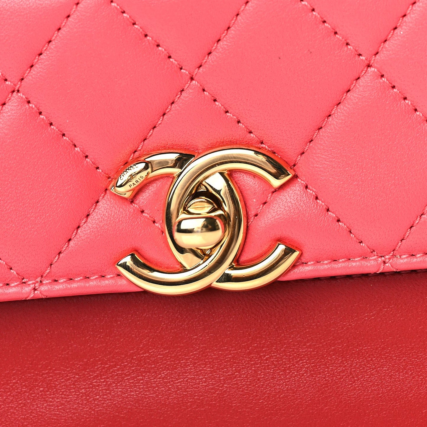 Lambskin Calfskin Quilted Shoulder Flap Bag  Red