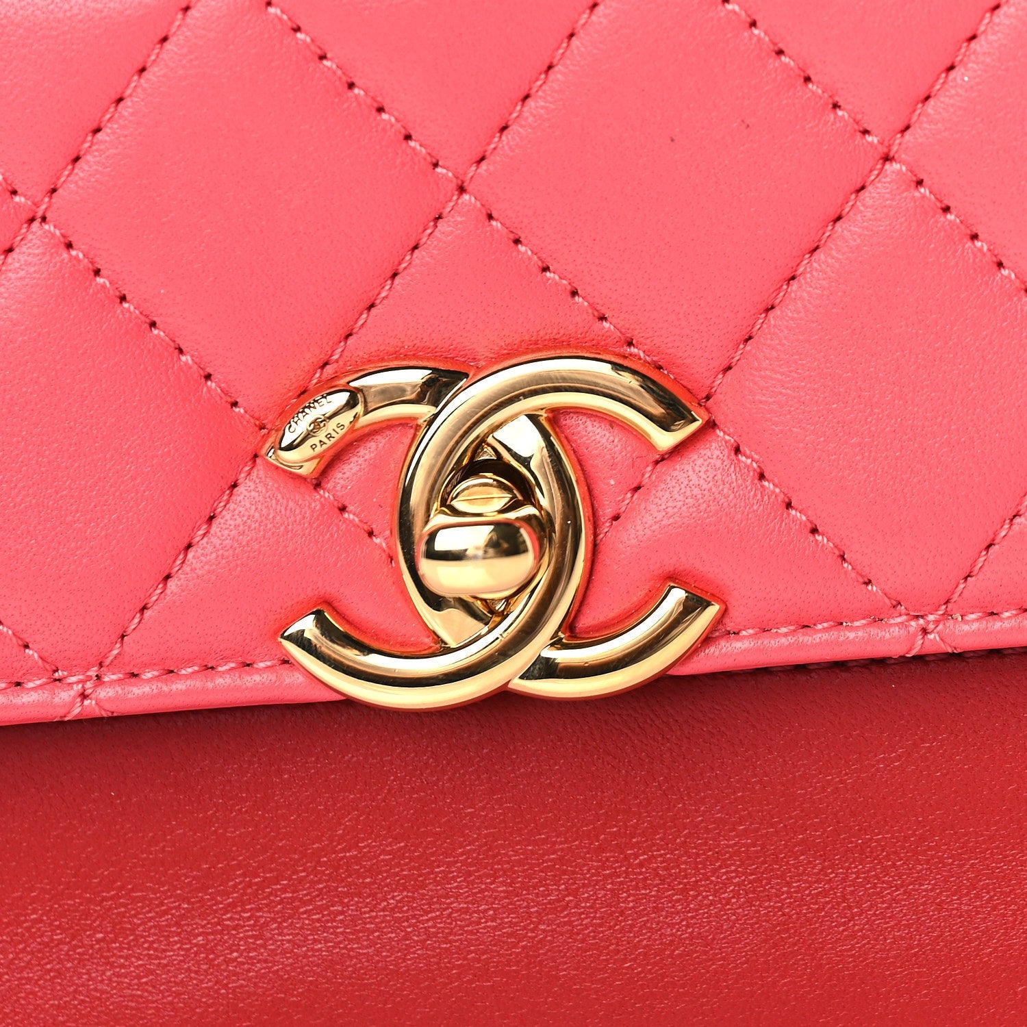 Chanel Lambskin Calfskin Quilted Shoulder Flap Bag  Red 7 of 9