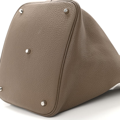 Hermes Taurillon Clemence Picotin Lock 26 GM Etoupe 10 of 11